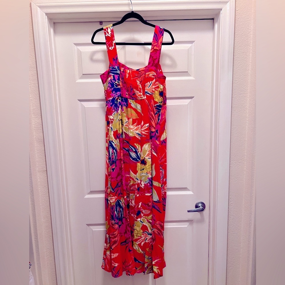 NWT 1. State Women’s Tropical Red Maxi Dress Size Large